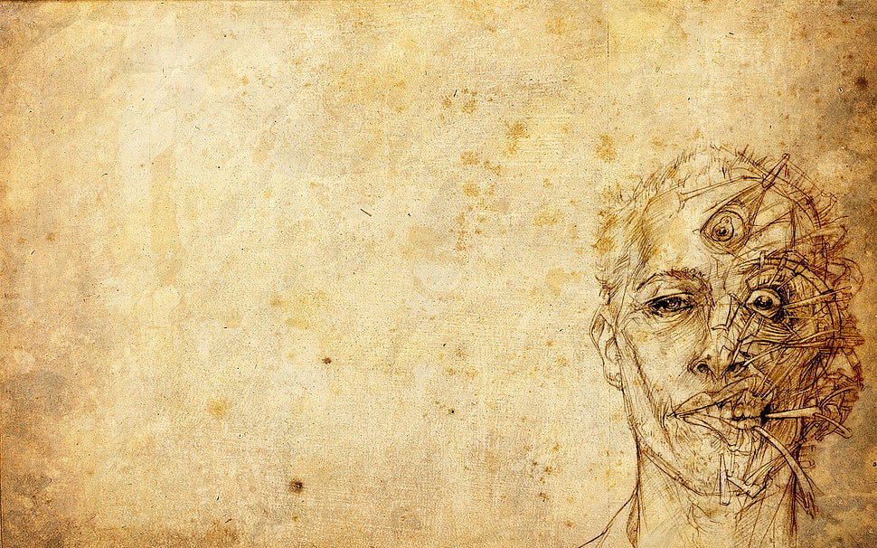 artwork, face, horror HD wallpaper
