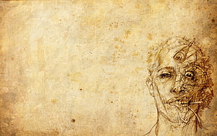 artwork, face, horror