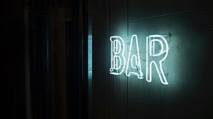 BAR LED signage, photography, neon, bar, signs HD wallpaper