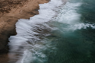 sea waves, landscape, nature, rocks, waves HD wallpaper