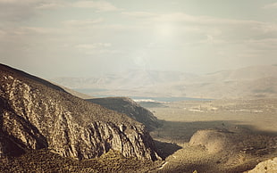high angle photo of mountain