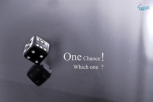 One Chance Which One poster, chance, dice