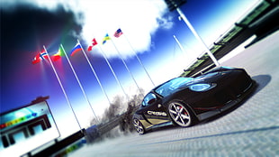 Trackmania,  Car,  Flags,  Track HD wallpaper