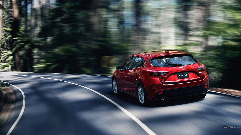 red Mazda SUV, Mazda, car HD wallpaper