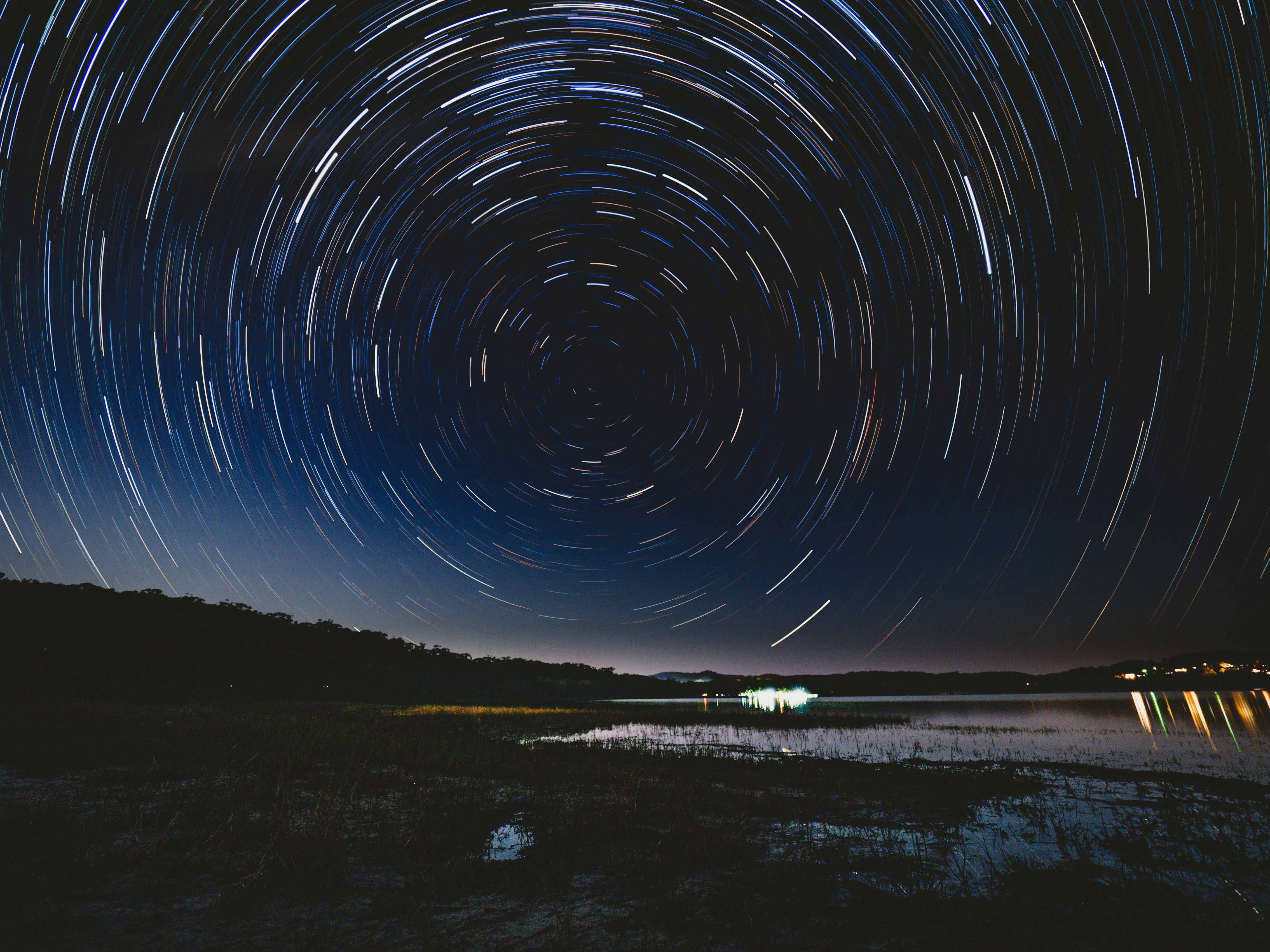 time lapse photography of sky during night