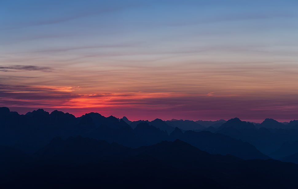 golden hour, Mountains, Sunset, Sky HD wallpaper