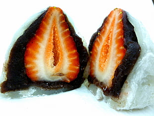 two white-and-black geode stones