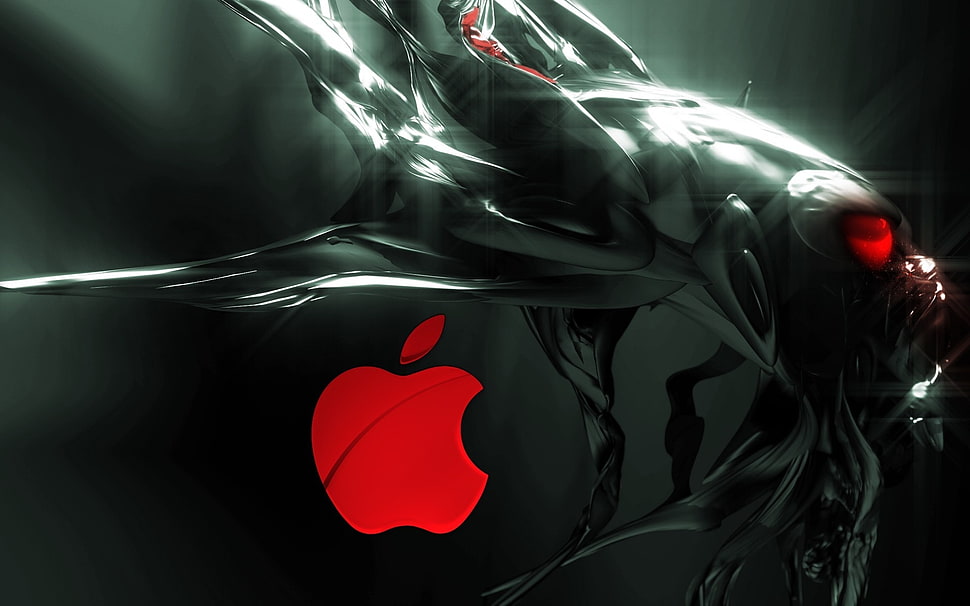 Apple Logo with creature wallpaper HD wallpaper