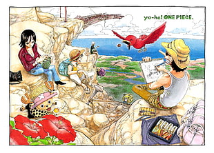 One-Piece digital wallpaper, One Piece, Usopp, Nico Robin, Tony Tony Chopper