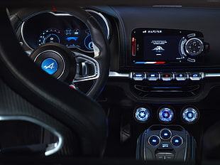 vehicle instrument cluster panel and steering wheel digital wallpaper