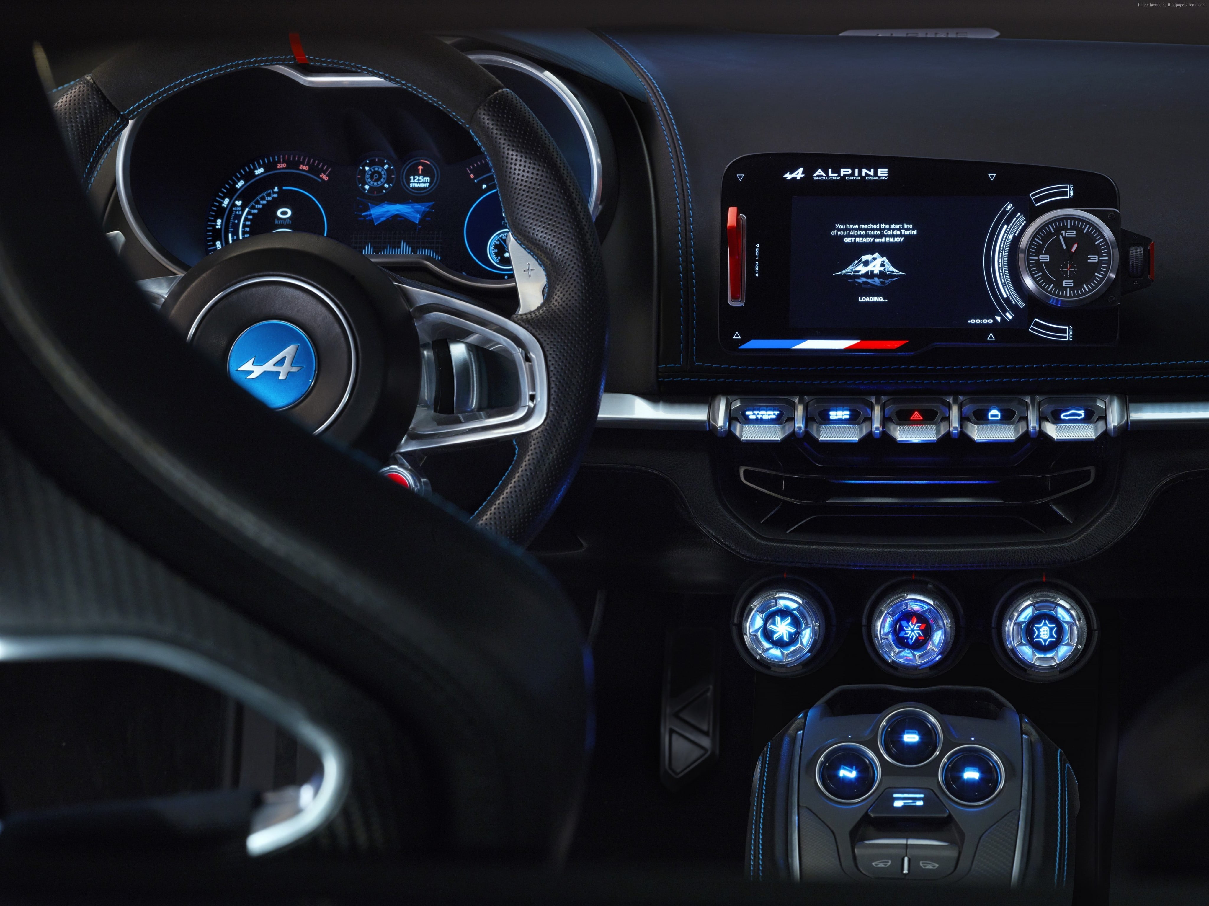 vehicle instrument cluster panel and steering wheel digital wallpaper