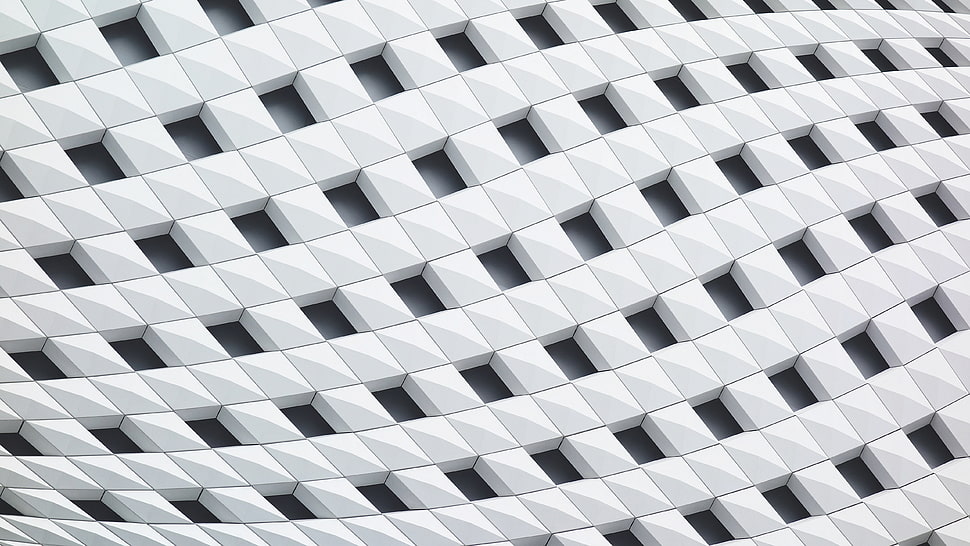 building, white, waves HD wallpaper