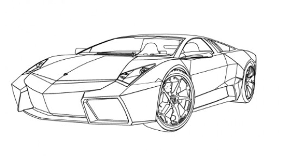 Lamborghini Reventon Draw Digital Art by CarsToon Concept - Pixels