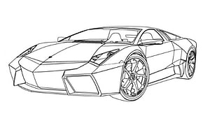 Lamborghini Aventador sketch HD wallpaper