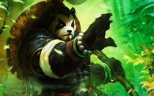 KungFu Panda digital wallpaper, World of Warcraft