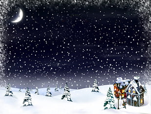 snow village screenshot HD wallpaper
