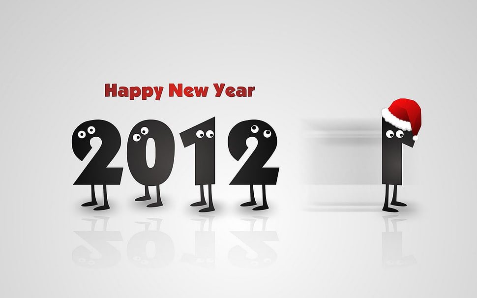 Happy New Near 2012 text HD wallpaper
