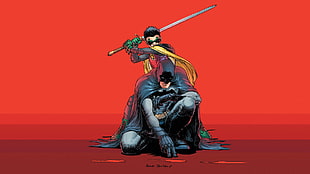 Batman and Robin illustration HD wallpaper