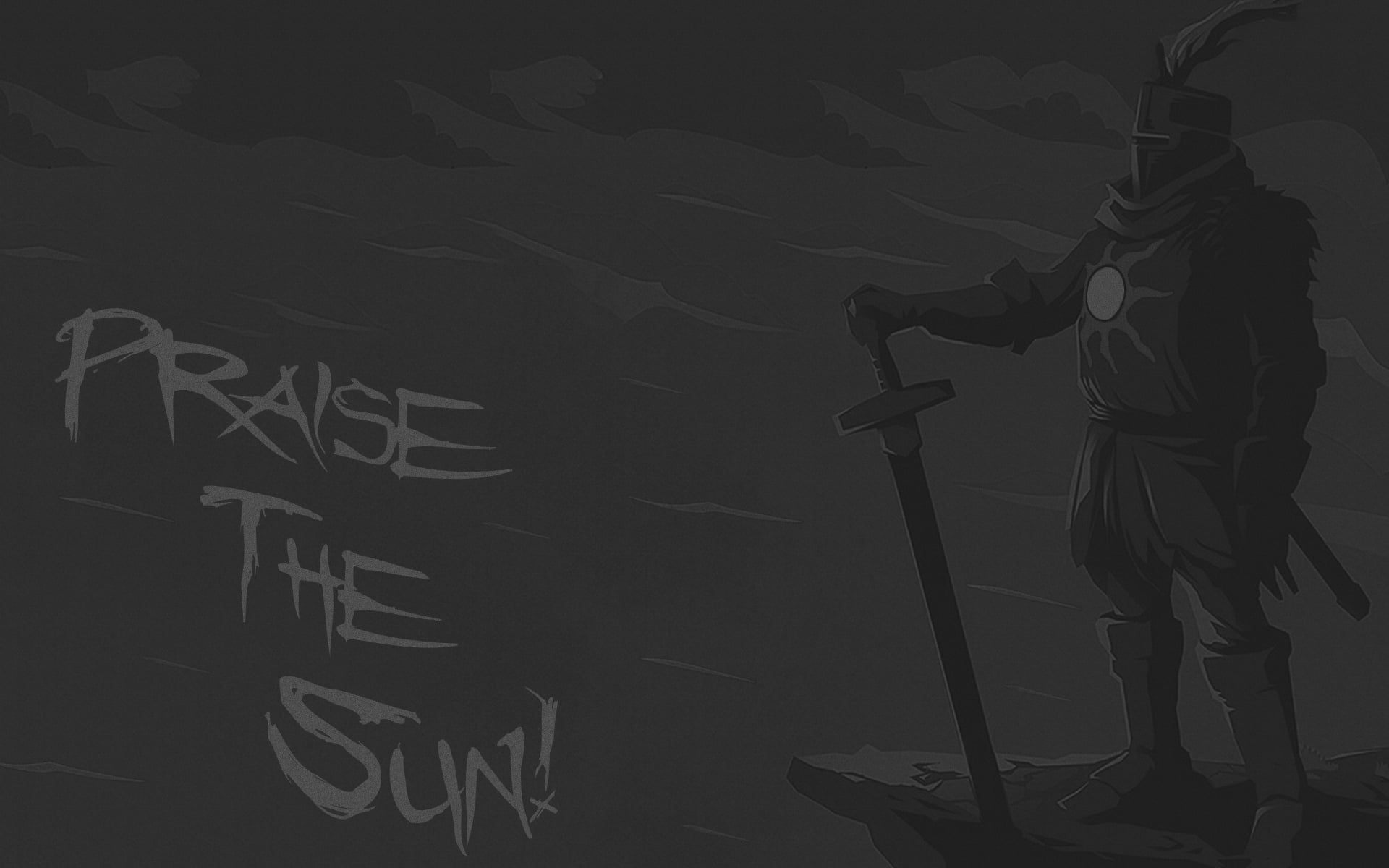 Knight Graphic Praise The Sun Printed Illustration Dark Souls Solaire Gray Video Games Hd Wallpaper Wallpaper Flare