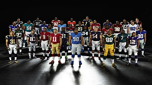 American football action figure collection HD wallpaper