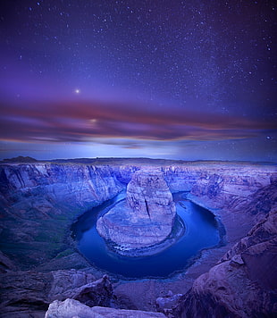 Grand Canyon during nighttime HD wallpaper