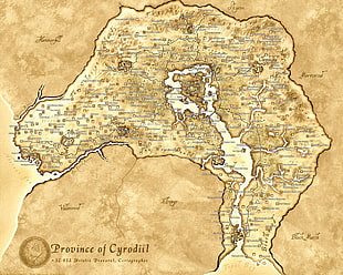 province of Cyrodiil, map, The Elder Scrolls HD wallpaper