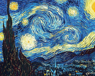 Starry Night painting, Vincent van gogh, The starry night, Oil