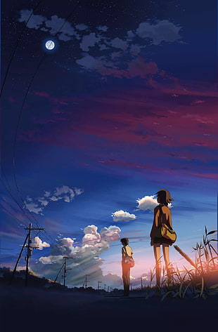 cartoon illustration, 5 Centimeters Per Second, anime, Makoto Shinkai  HD wallpaper