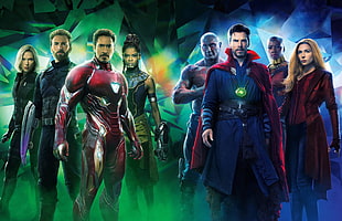 Marvel Avengers character, Avengers: Infinity war, Benedict Cumberbatch, Doctor Strange, Black Widow HD wallpaper