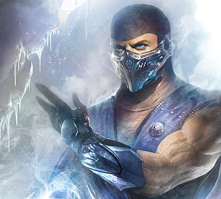 Mortal Kombat Sub Zero digital wallpaper, Mortal Kombat, artwork, Sub Zero, video games