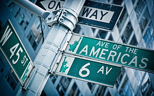 Ave of the Americas road sign