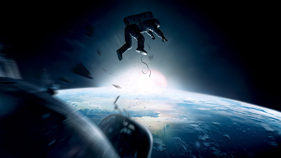 astronaut in space graphic wallpaper, Gravity HD wallpaper