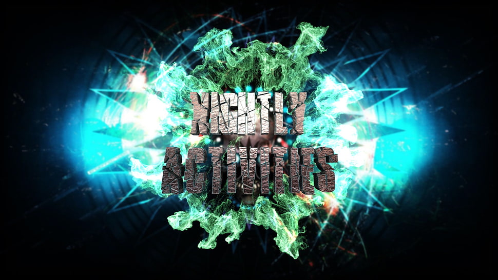 Nightly Activities logo, dubstep,  Nightcore, digital art HD wallpaper