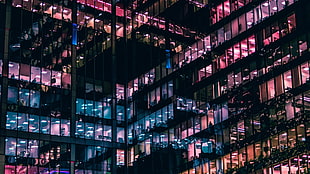 concrete building during night time