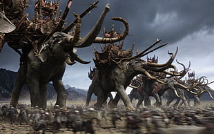 gray mammoth, The Lord of the Rings, The Lord of the Rings: The Return of the King HD wallpaper