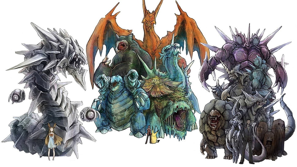 several assorted-character Pokemon poster HD wallpaper
