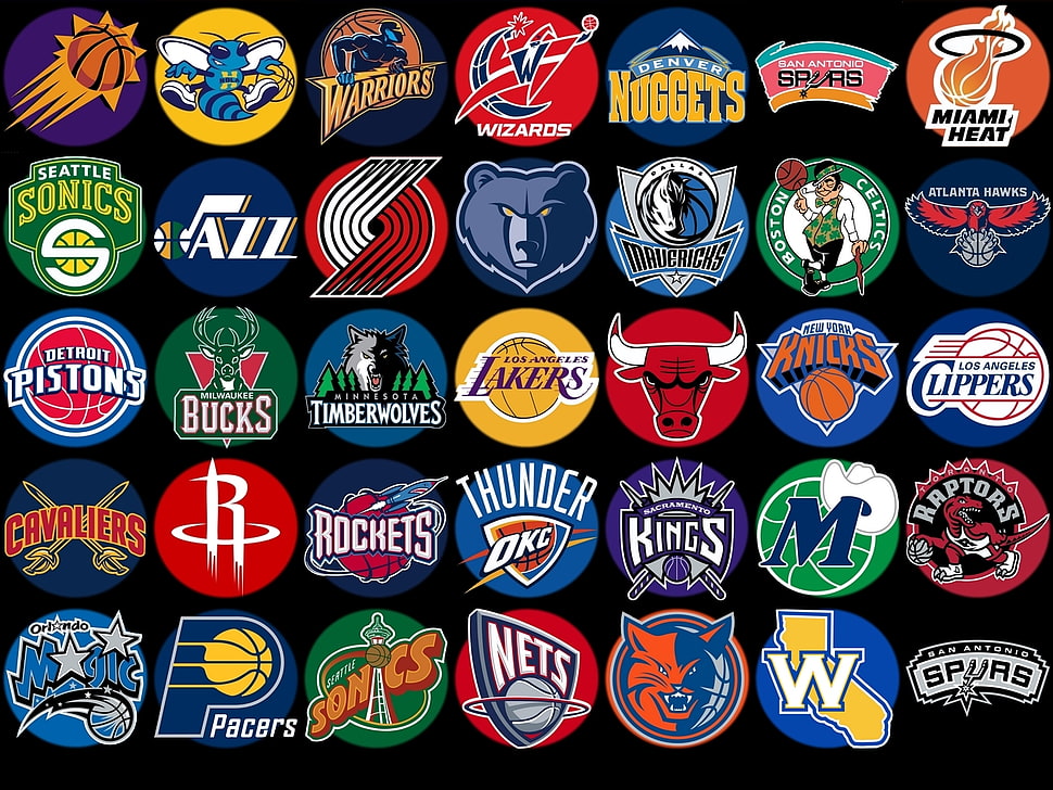 NBA Team logos HD wallpaper