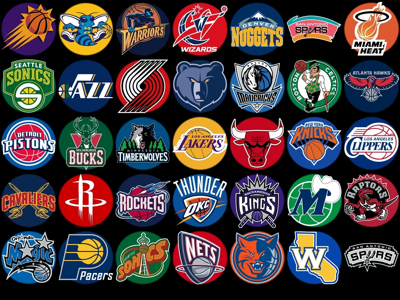 NBA Team logos HD wallpaper | Wallpaper Flare