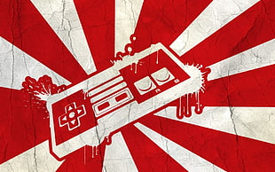 red and white area rug, Nintendo, minimalism, video games, Nintendo Entertainment System HD wallpaper