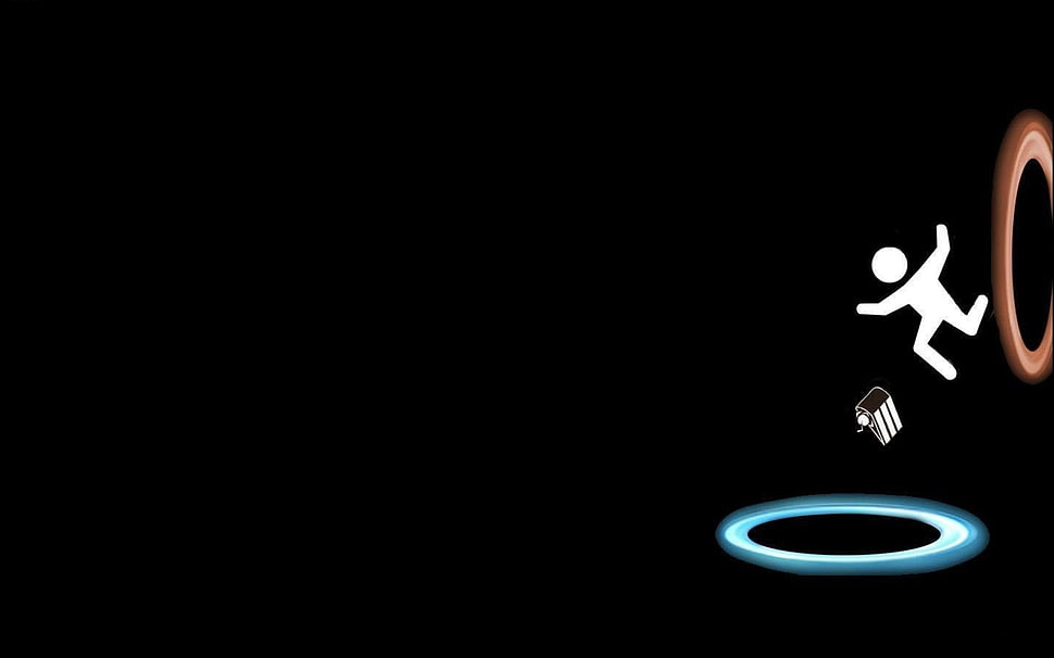 portal digital wallpaper, Portal (game), minimalism, Aperture Laboratories, video games HD wallpaper