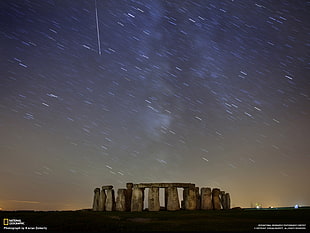 Stonehenge, England, Stonehenge , long exposure, sky, stars HD wallpaper