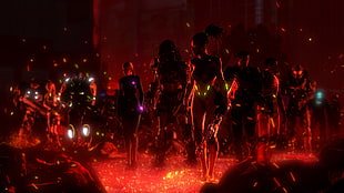 game application screenshot, video games, Commander Shepard, Predator (movie), artwork HD wallpaper