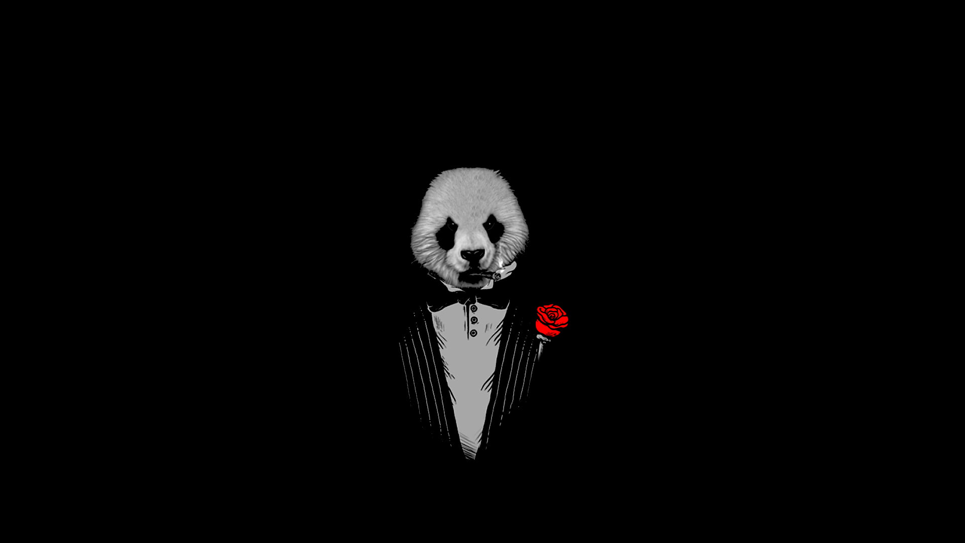 Pand wearing suit digital wallpaper, panda, The Godfather, black HD  wallpaper | Wallpaper Flare