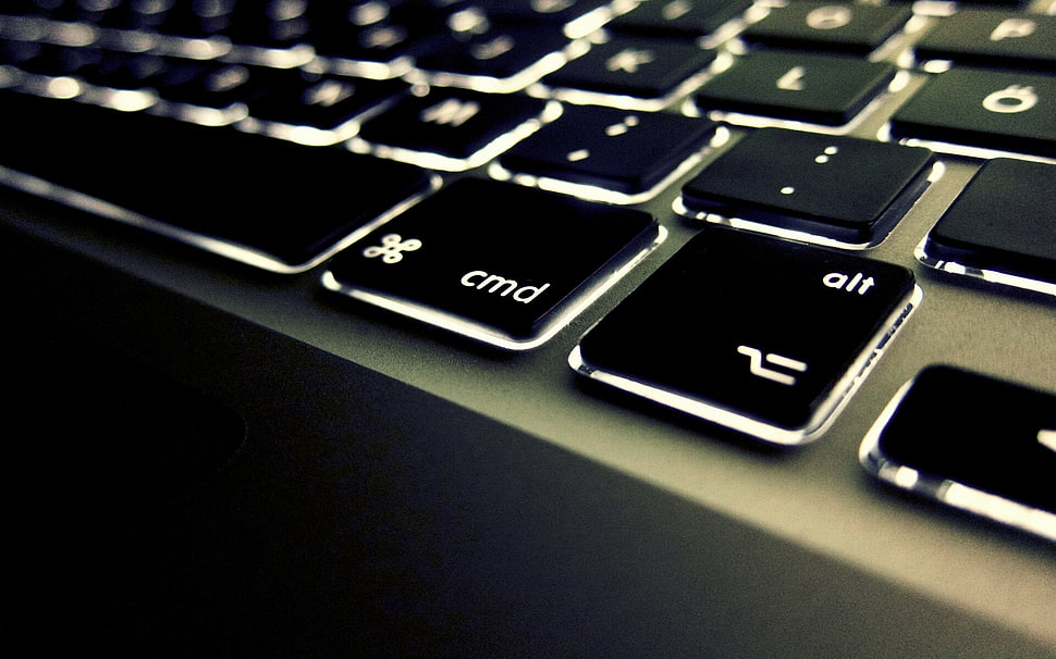 black laptop keyboard HD wallpaper