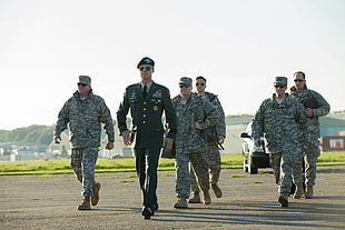 army marching on an open ground