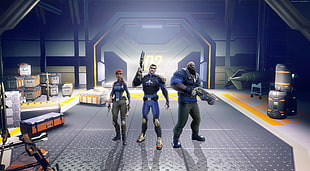 three online game characters