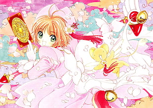 Card Captor Sakura digital wallpaper, Kinomoto Sakura, Cardcaptor Sakura, CLAMP