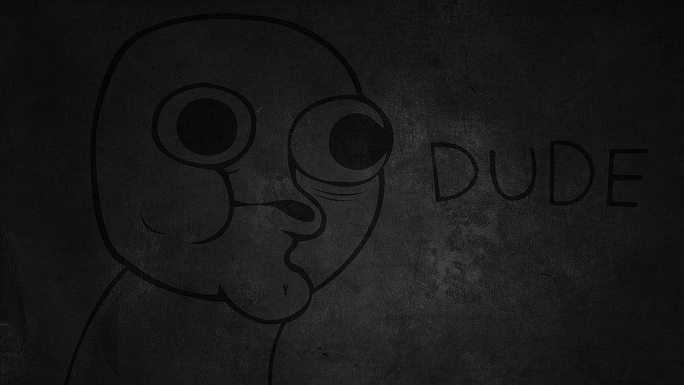 Dude digital wallpaper, dude, artwork, monochrome HD wallpaper