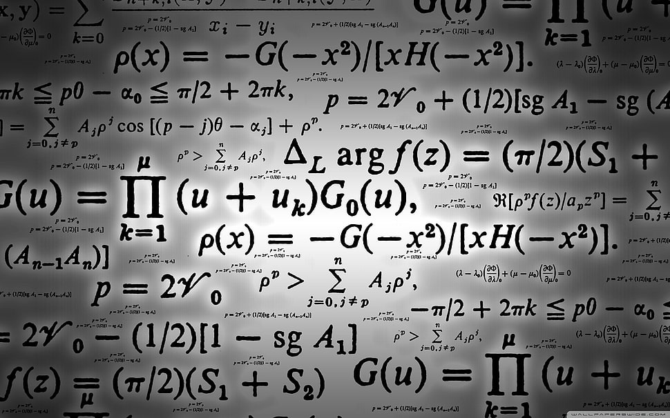white and black text print, formula HD wallpaper