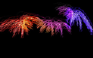 fireworks blurred photography